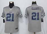 Women Nike Dallas Cowboys 21 Elliott Vapor Untouchable Nike Gray Inverted Limited Jersey,baseball caps,new era cap wholesale,wholesale hats